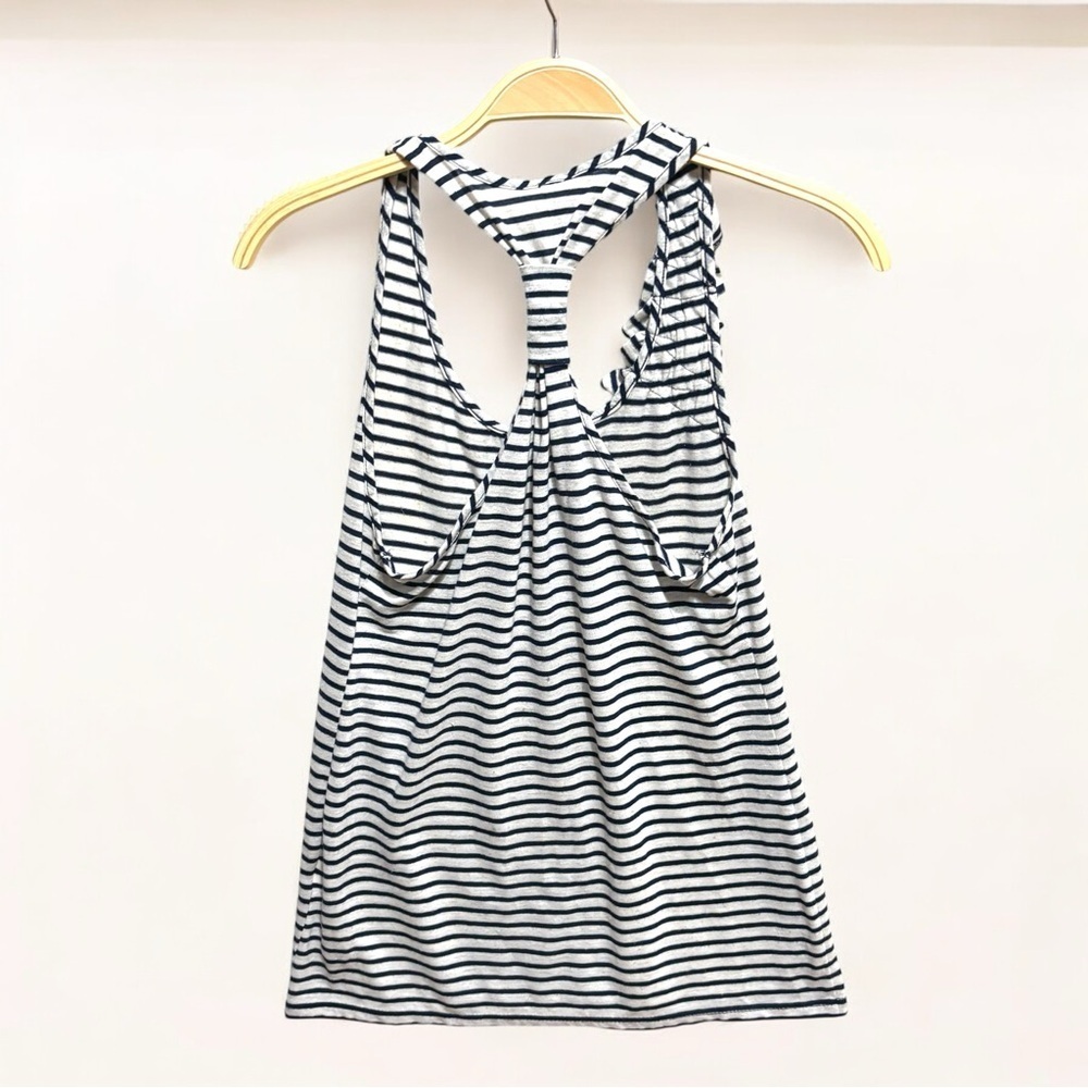 Striped Racerback Top with Ruffle Detail - Picture 6 of 10